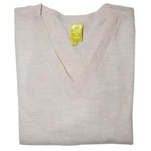 QMack Long Sleeve V-Neck Pullover Sweater, XS
